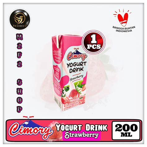 Jual Yogurt Cimory Drink Kotak UHT Strawberry Stroberi 200 Ml