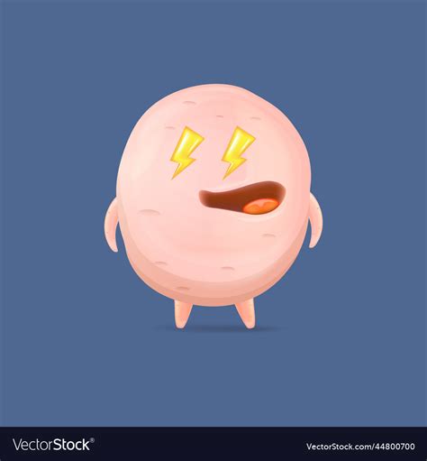 Cartoon Funny Pink Alien Monster Isolated Vector Image