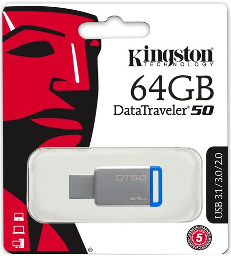 Memoria Usb Kingston 64gb Datatraveler 50 3 1 Tecnología Bacana