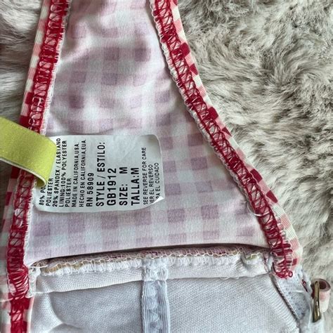 Swim Retro Red And White Vintage Gingham Halter Ruffle Bikini Set