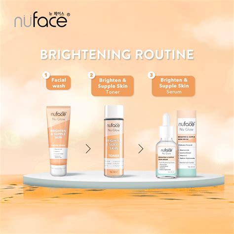 Jual Nuface Nu Glow Brighten Supple Skin Serum Facial Wash Cream