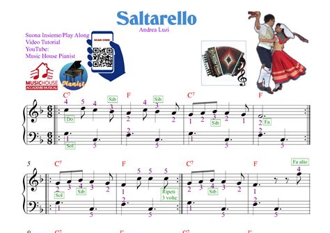 Saltarello Sheet Music | Andrea Luzi | Easy Piano