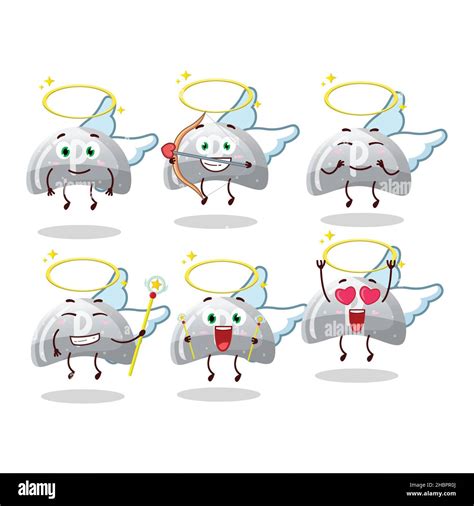 Curve White Gummy Candy Cartoon Designs As A Cute Angel Character