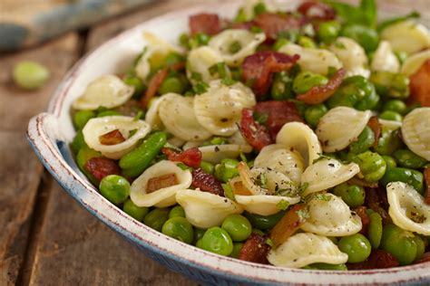 Fresh Pea Fava Bean Pancetta Pasta Just Add Salt Edible Silicon