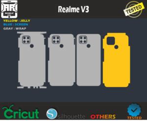 Realme V3 Skin Template Vector ARMOBILESKIN