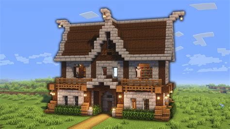 Minecraft Mittelalterliches Haus Bauen Tutorial Mittelalter Haus