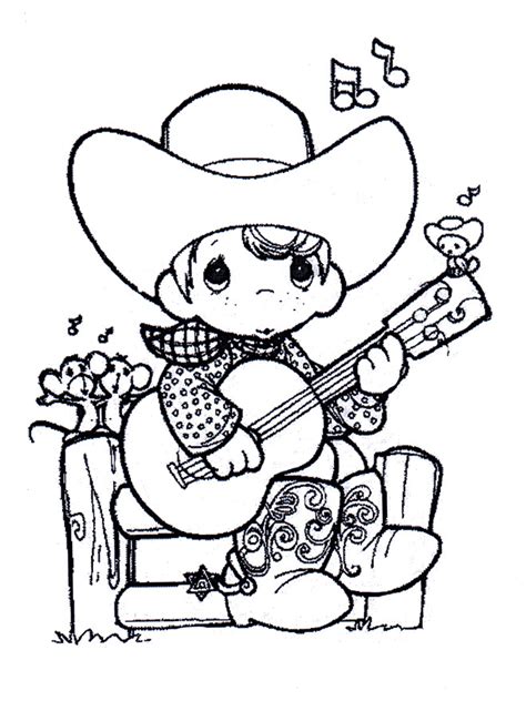 Coloriage Un enfant guitariste dessin gratuit à imprimer