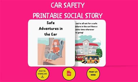 Car Safety Printable Social Story for Kids | Stay Safe in the Car ...