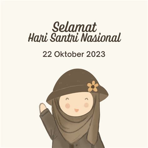 10 Contoh Gambar Poster Hari Santri Nasional 2023, Ada Kartun ...