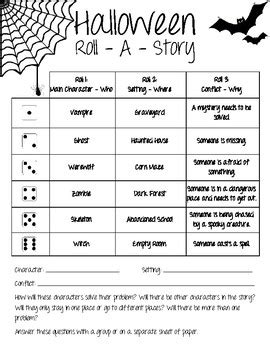 Halloween Roll A Story By Stephanie Ault Teachers Pay Teachers