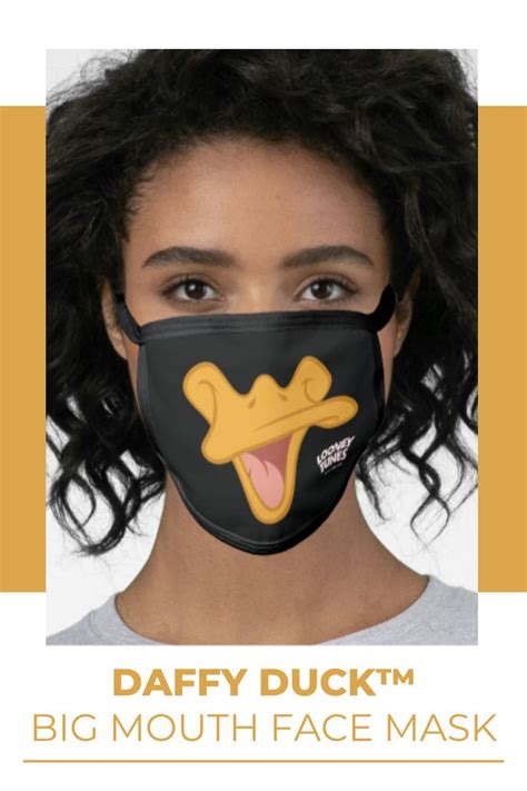 DAFFY DUCK™ Big Mouth Face Mask | Zazzle | Cute face masks, Face mask ...