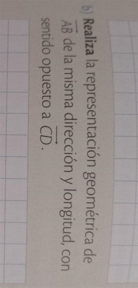 Realiza La Representaci N Geom Trica De Ab De La Misma Direcci N Y