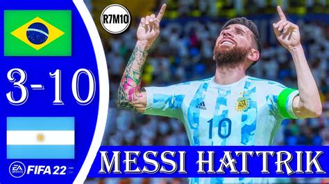 Brazil VS Argentina Fifa22 Best Match Fifa Gameplay Ft Messi