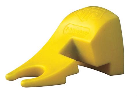 Tolco Door Wedge Yellow 4 In Length 2 14 In Height 2 12 In Width