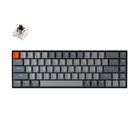 KeyChron K6 68 Key Hot Swappable Mechanical Keyboard White LED Brown