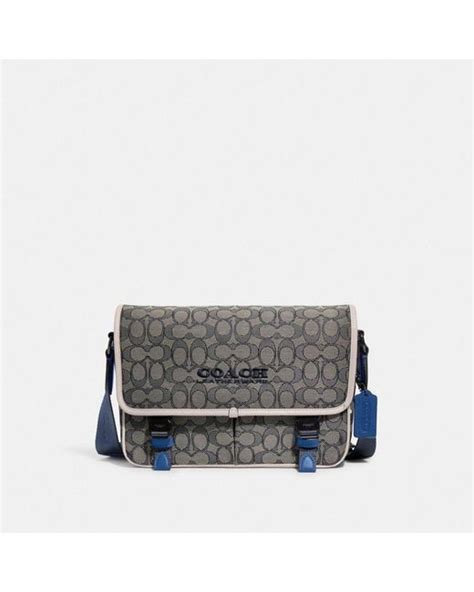 COACH League Messenger Bag In Signature Jacquard in Gray for Men | Lyst