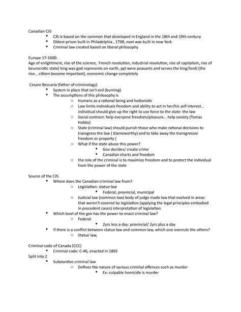 Crm2307 Lecture 2 Enlightenment Period And Cjs Canadian Cjs Cjs Is