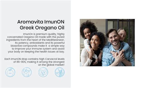 Amazon AROMAVITA ImunON Aceite de orégano orgánico griego 86 90