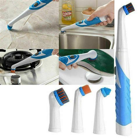 4 In 1 Sonic Scrubber Electric Spin Scrubber Cleaning Brush For