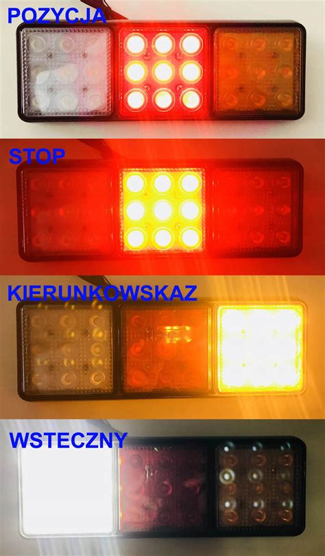 СВЕТОДИОДНЫЙ ФОНАРЬ ЗАДНИЙ КОМБИНИРОВАННЫЙ ПРИЦЕП ПОЛУПРИЦЕП 12V 24V ...