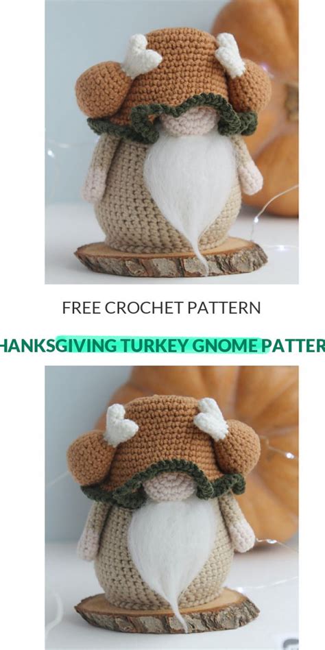 How To Crochet Thanksgiving Turkey Gnome Pattern Trico