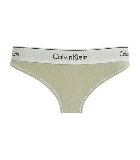Calvin Klein Logo Bikini Briefs In Green Off Editorialist