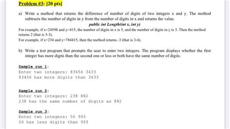 Solved Problem 3 20 Pts A Write A Method That Returns