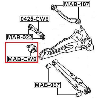 Bucha Tensor Suspensão Traseira facão Mitsubishi Asx 2010 2017