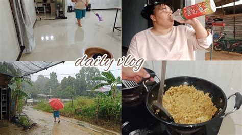 Daily Vlog Aktivitas Di Pagi Harihujan Bikin Capek Masak Nasi Goreng