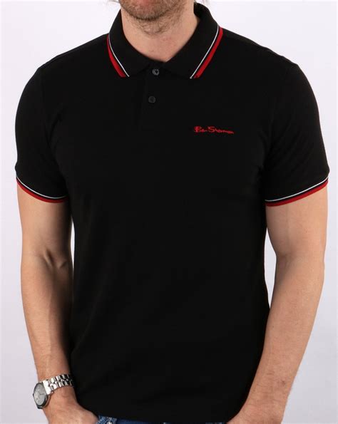 Ben Sherman Polo Shirt Black 80s Casual Classics