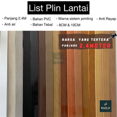 Jual Lis Skirting Lantai Lis Plin Lantai PVC Kangbang Bahan Tebal