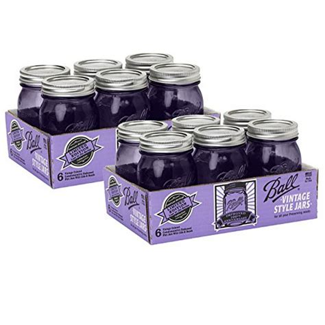 Ball Jar Ball Heritage Collection Pint Jars With Lids And Bands Purple