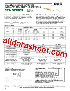 ☑ Datasheet Capacitor 104