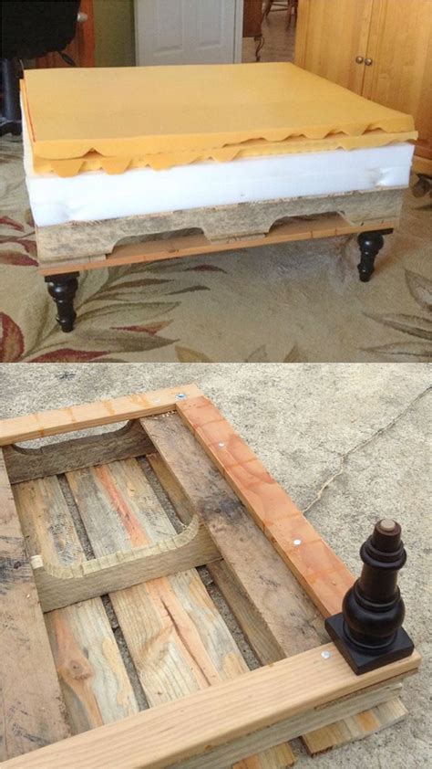 Beautiful DIY Ottoman { From a Pallet and a Mattress Topper! } - A ...