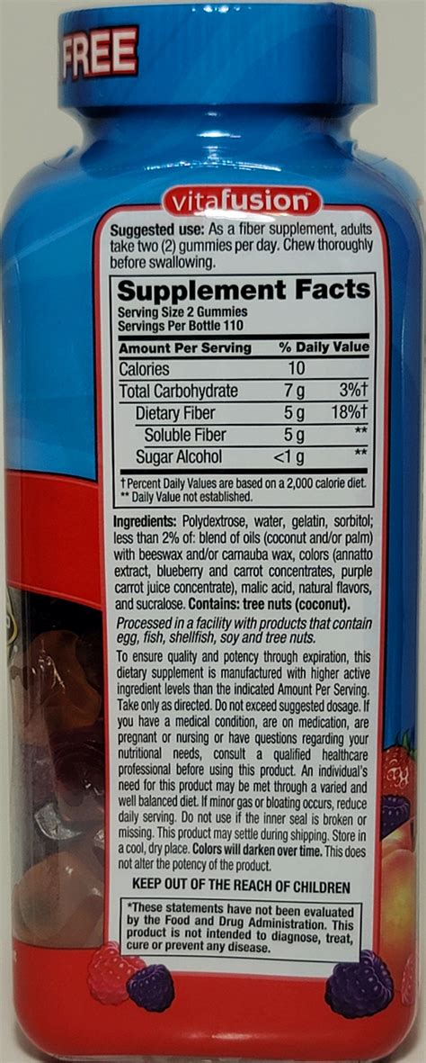 Vitafusion Fiber Well Sugar Free Gummies 2 Pack Adult Dietary Supplement Infusion Daily 220