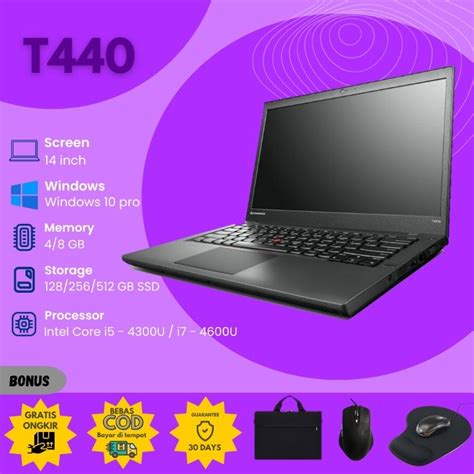 Jual Laptop Lenovo Thinkpad T440 T440s Core I5 I7 Generasi 4 Layar 14 Inch Peningkatan Terbaru