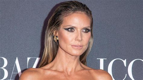 Lächle innerlich Heidi Klum teilt neue Fotos aus Vogue Shooting