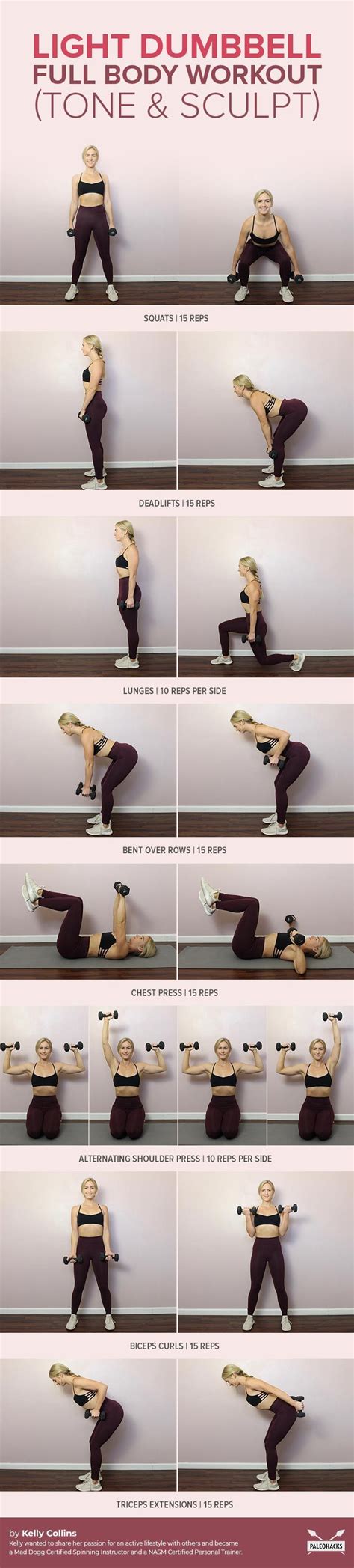 This Super Sculpting Full-Body Workout Uses Only 5lb Weights | Fitness body, Full body dumbbell ...