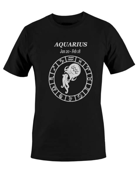 Aquarius Zodiac Sign Unisex Xl T Shirt Horoscope Men Hip Hop Casual T