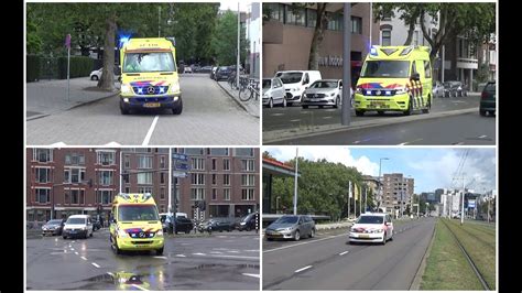 Ambulances En Politie Met Spoed In Rotterdam En Utrecht Youtube