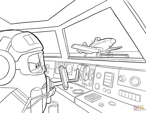 Dusty Crophopper Prepares To Qualify Coloring Page Free Printable
