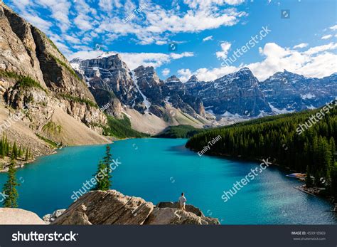 Lake Moraine Banff National Park Alberta Stock Photo 459910969