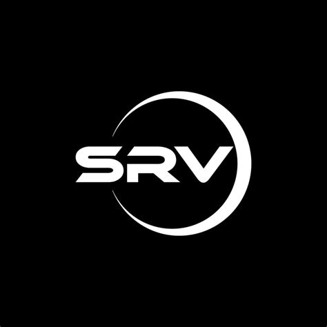 SRV letter logo design with black background in illustrator. Vector ...