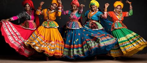 Premium Photo A Group Of Women In Colorful Traditional Dress Dancing