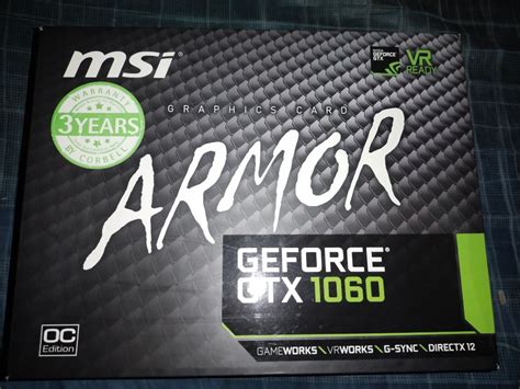 Msi Gtx 1060 6gb Armor Oc Edition Computers And Tech Parts And Accessories Computer Parts On