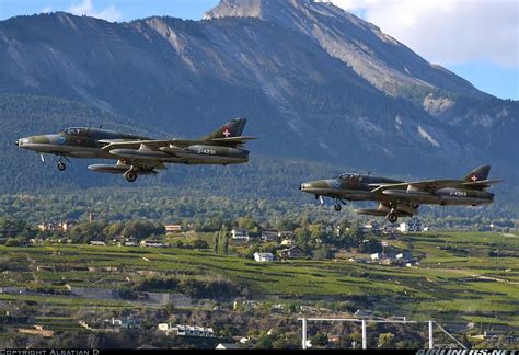 Hawker Hunter T68 Sion Switzerland Jet Aircraft Fighter Aircraft