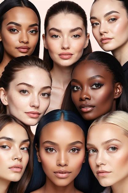 Premium Photo Diversity Beauty And Portrait Of A Group Of Women In