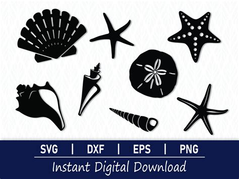 Seashell SVG Starfish SVG Ocean SVG Beach Svg Sea Etsy