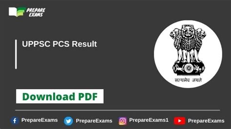 Uppsc Pcs Final Result Released Cut Off Merit List Prepareexams