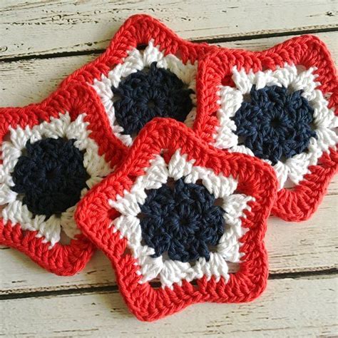 Granny Star Coaster N Motif Crochet Pattern By Island Style Crochet Lovecrafts